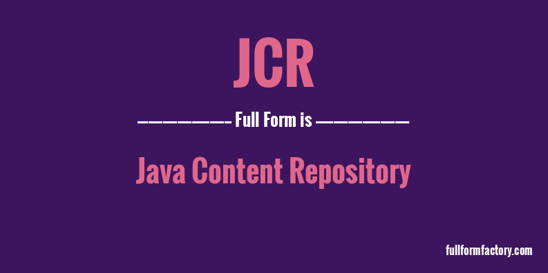 jcr-full-form
