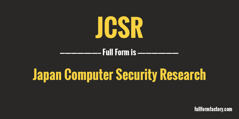 jcsr-full-form