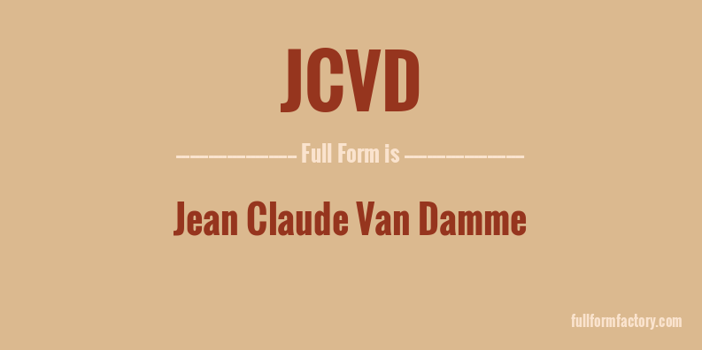 jcvd-full-form