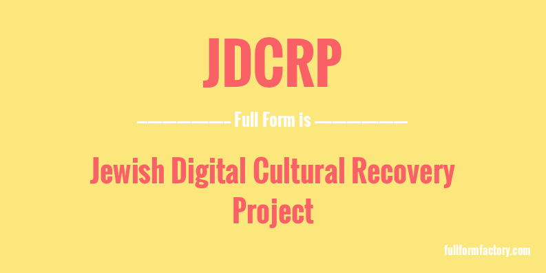 jdcrp-full-form