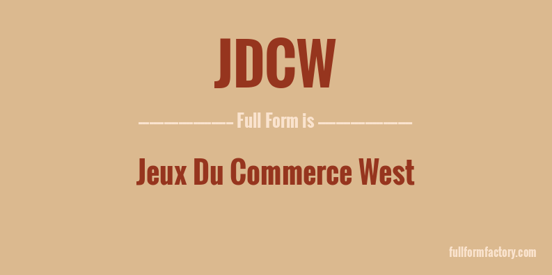 jdcw-full-form