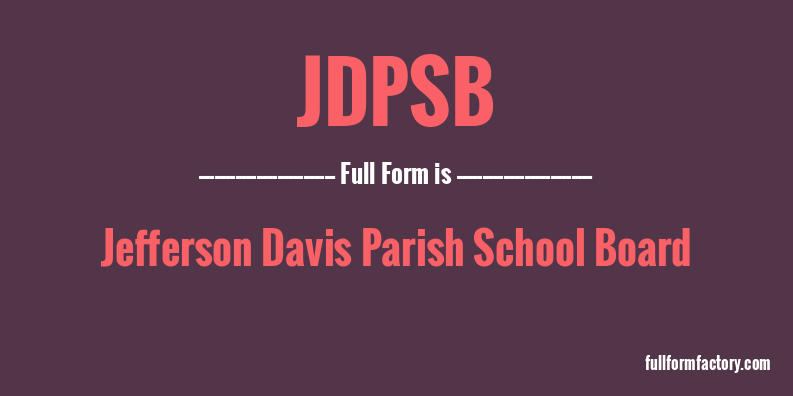 jdpsb-full-form