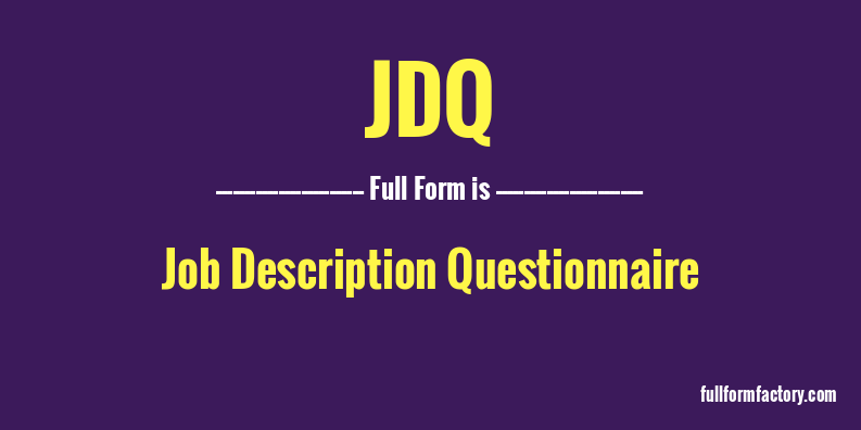 jdq-full-form