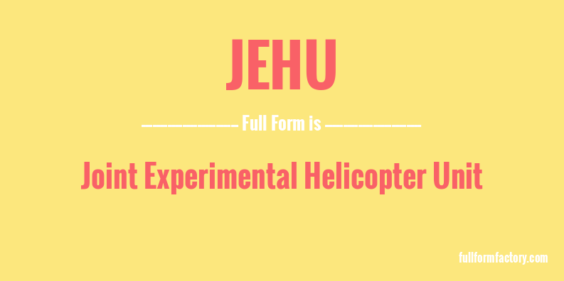 jehu-full-form