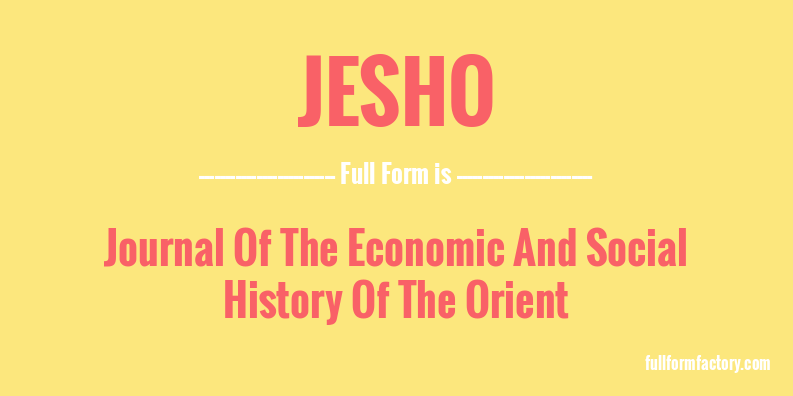 jesho-full-form