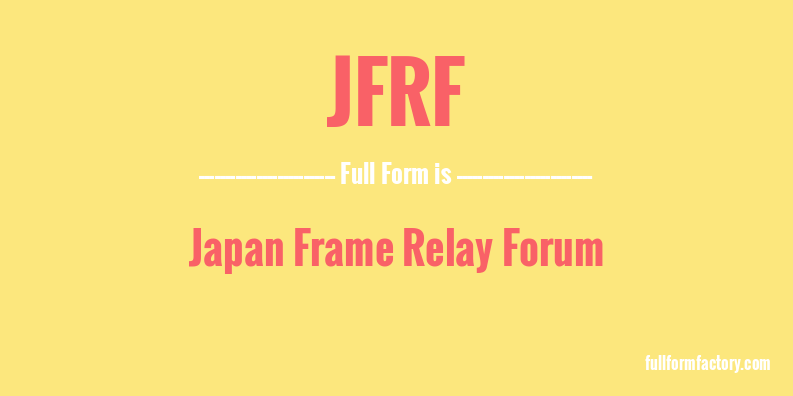 jfrf-full-form
