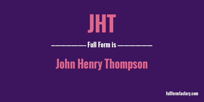 jht-full-form