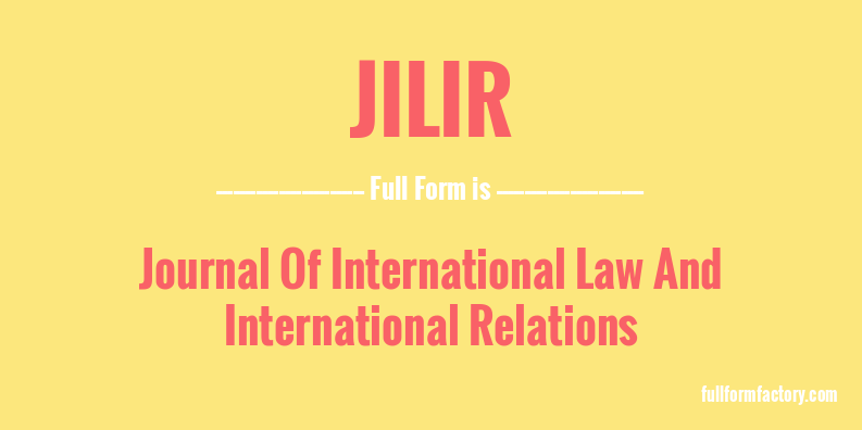 jilir-full-form