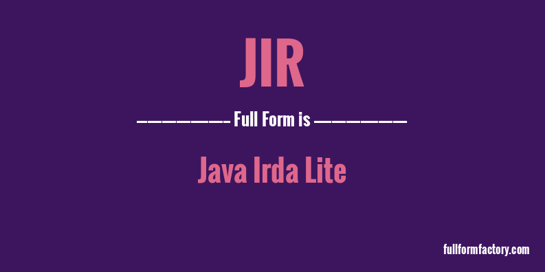 jir-full-form