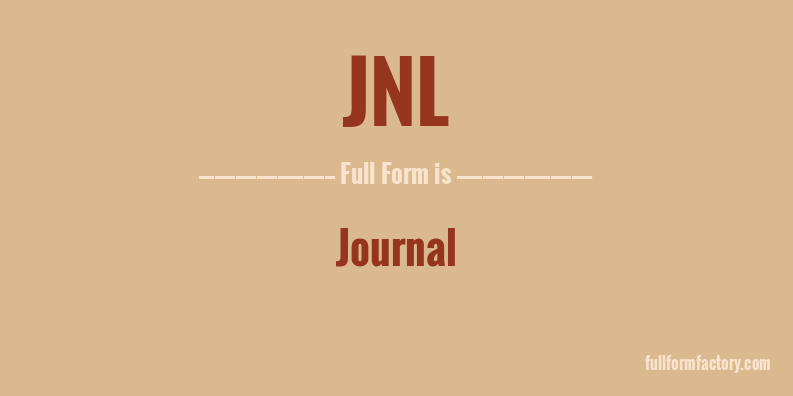 jnl-full-form
