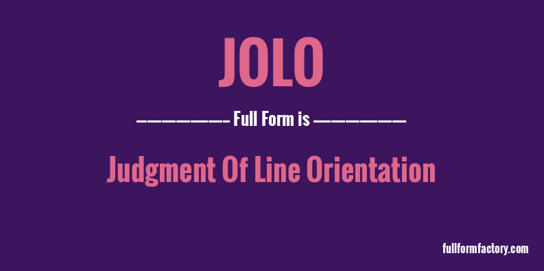 jolo-full-form