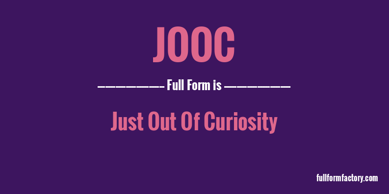 jooc-full-form