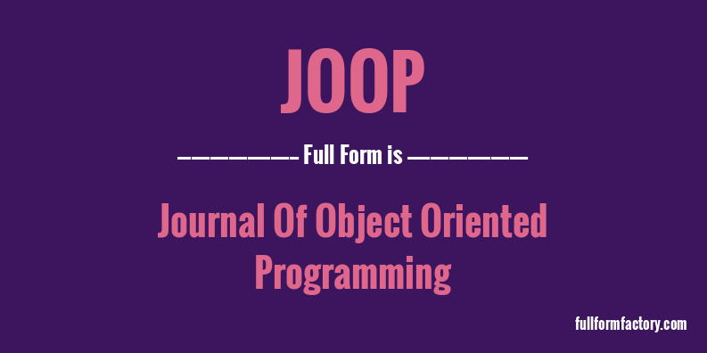 joop-full-form