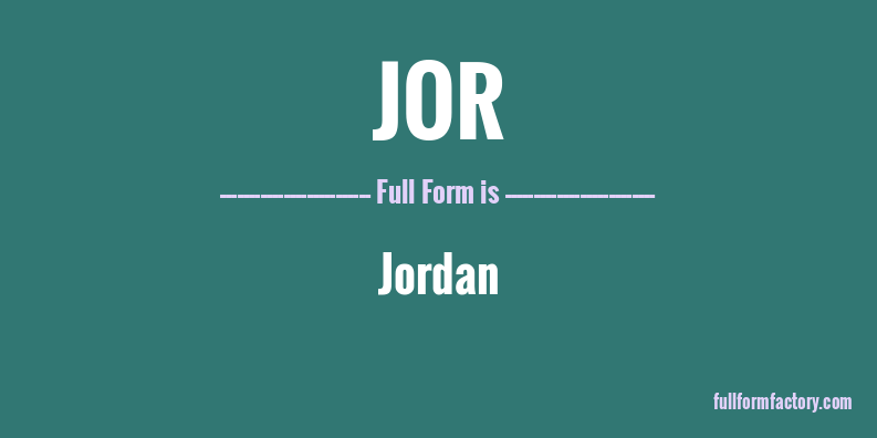 jor-full-form