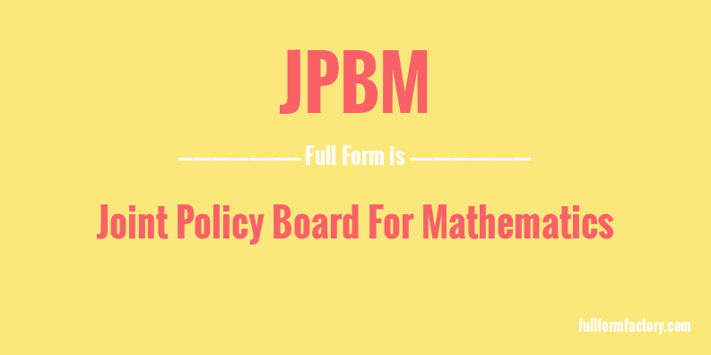 jpbm-full-form