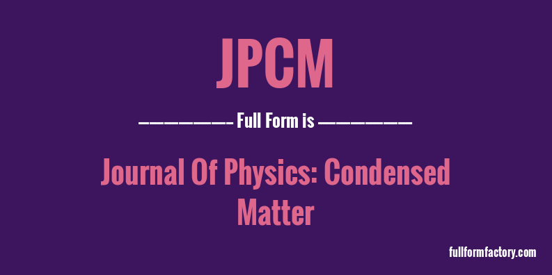 jpcm-full-form