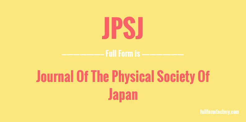 jpsj-full-form