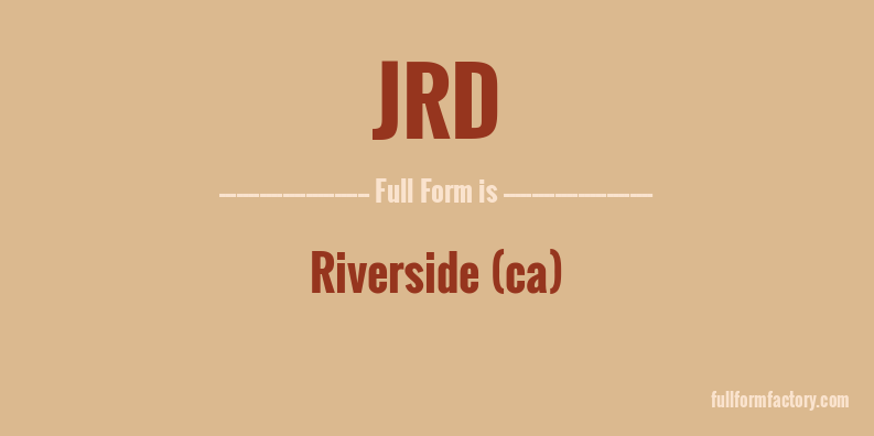 jrd-full-form