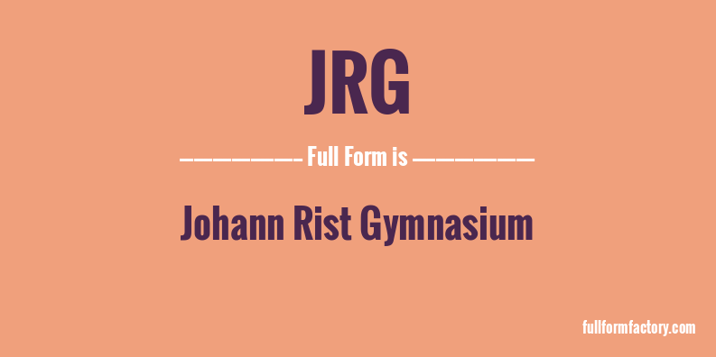 jrg-full-form