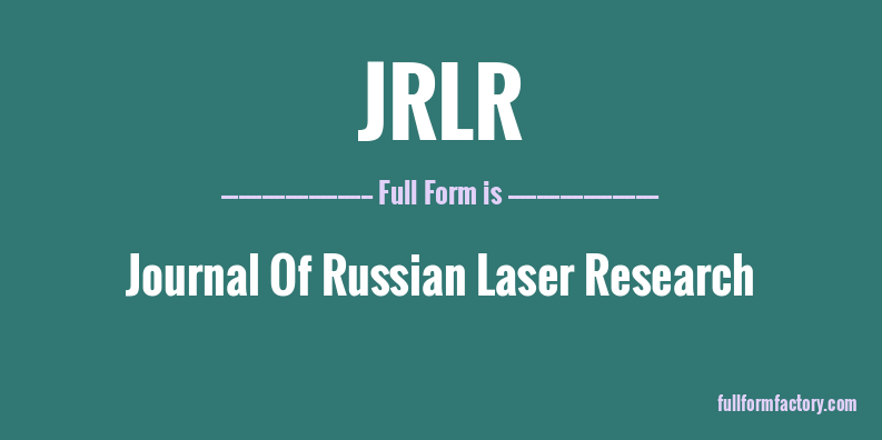 jrlr-full-form