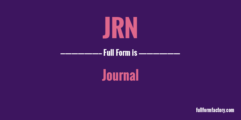 jrn-full-form