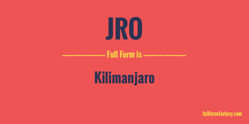 jro-full-form