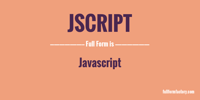 jscript-full-form