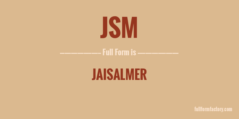 jsm-full-form
