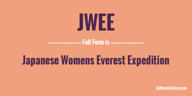 jwee-full-form