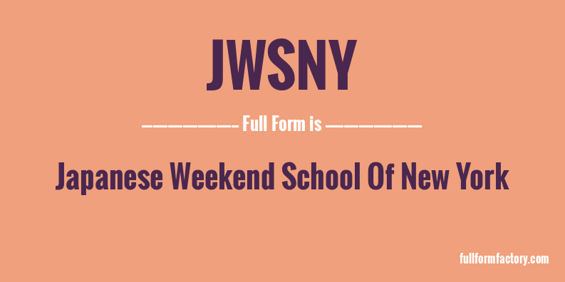 jwsny-full-form