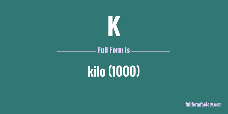 k-full-form