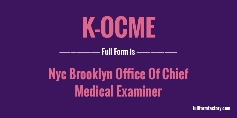 k-ocme-full-form