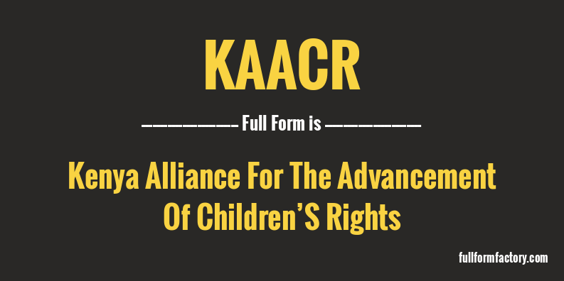 kaacr-full-form