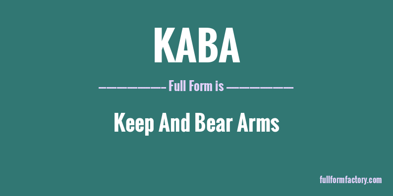 kaba-full-form