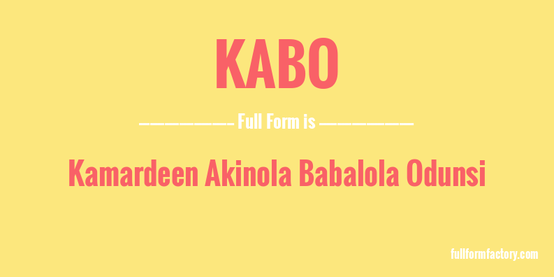 kabo-full-form