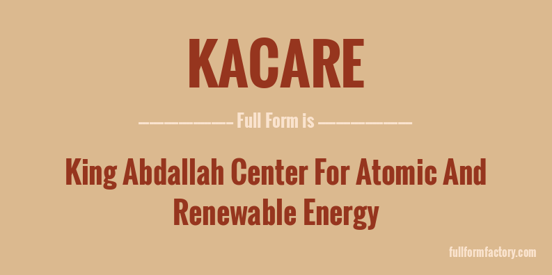 kacare-full-form