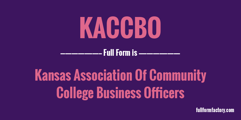 kaccbo-full-form
