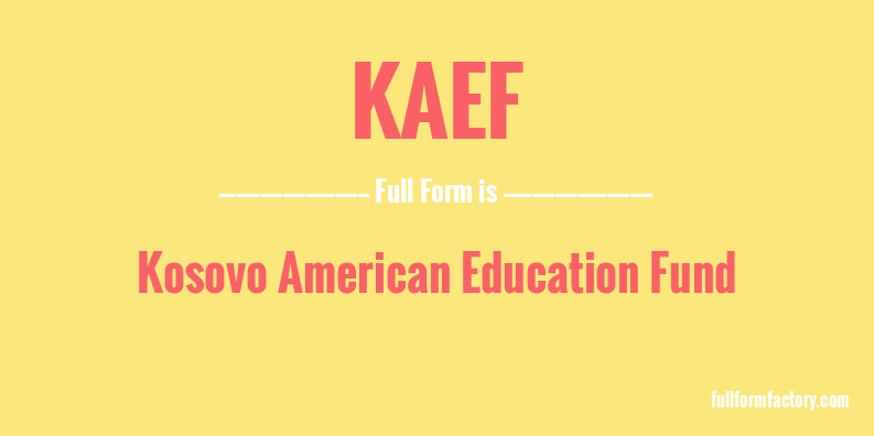 kaef-full-form