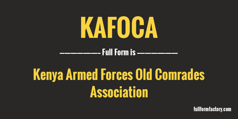 kafoca-full-form