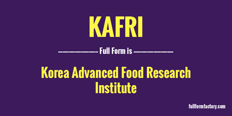 kafri-full-form