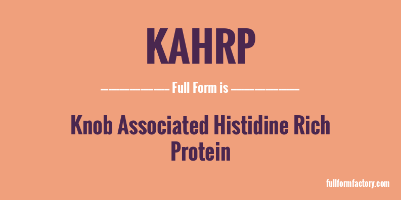 kahrp-full-form