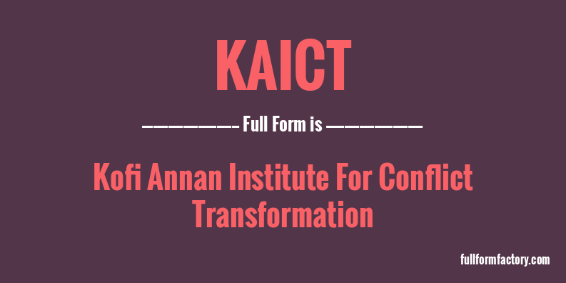 kaict-full-form