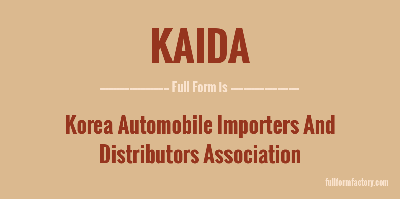 kaida-full-form