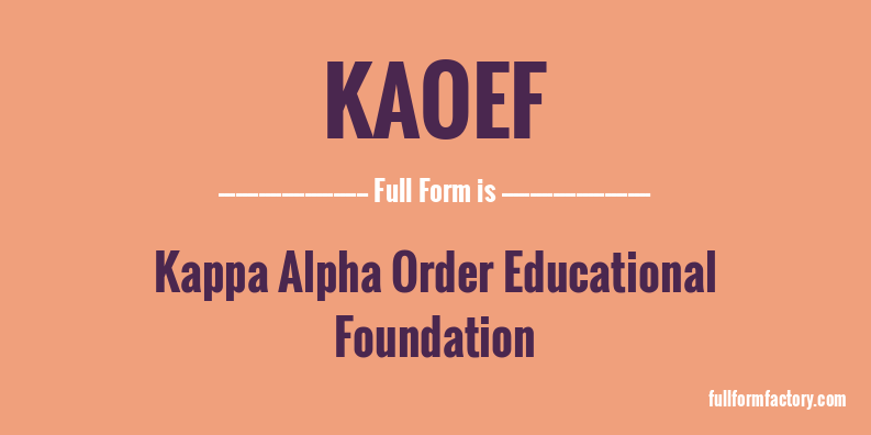 kaoef-full-form