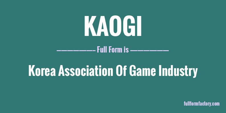kaogi-full-form