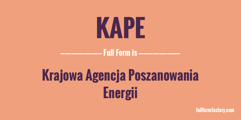 kape-full-form