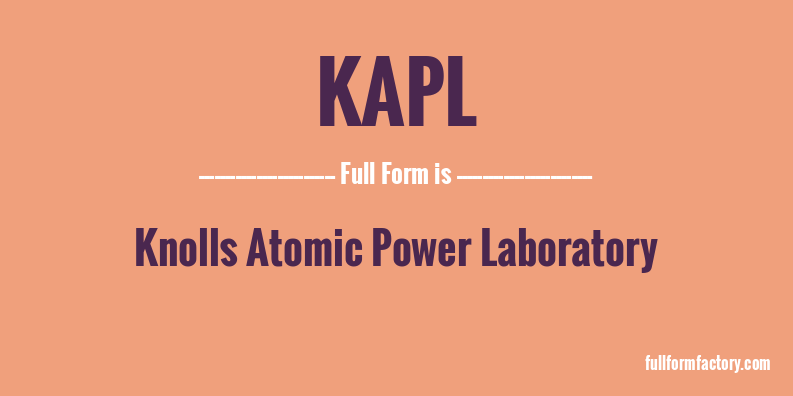 kapl-full-form