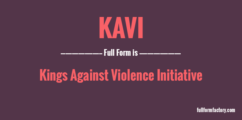 kavi-full-form