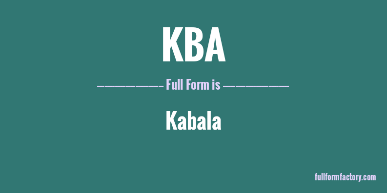 kba-full-form