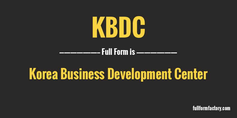 kbdc-full-form